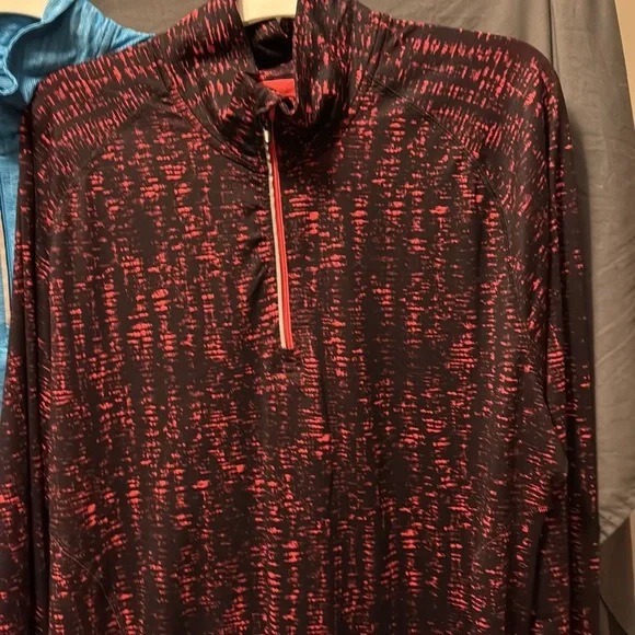 Champion Striped Blue Quarter-Zip Top. Lot of 2 - Picture 2 of 12